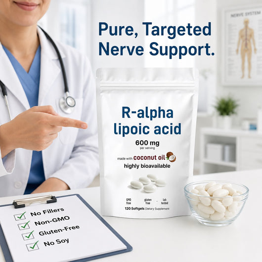 R Alpha Lipoic Acid 600mg with Coconut Oil, 120 Softgels