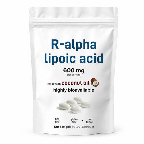 R Alpha Lipoic Acid 600mg with Coconut Oil, 120 Softgels