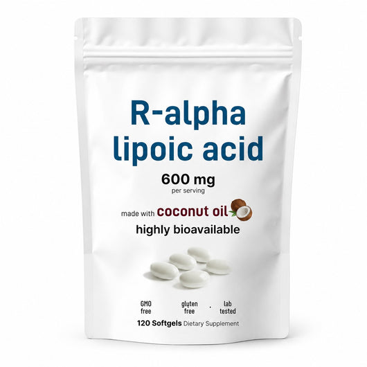 R Alpha Lipoic Acid 600mg with Coconut Oil, 120 Softgels
