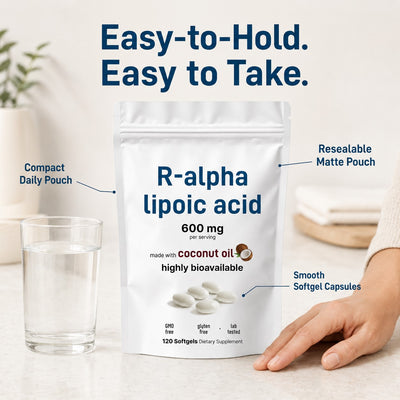 R Alpha Lipoic Acid 600mg with Coconut Oil, 120 Softgels